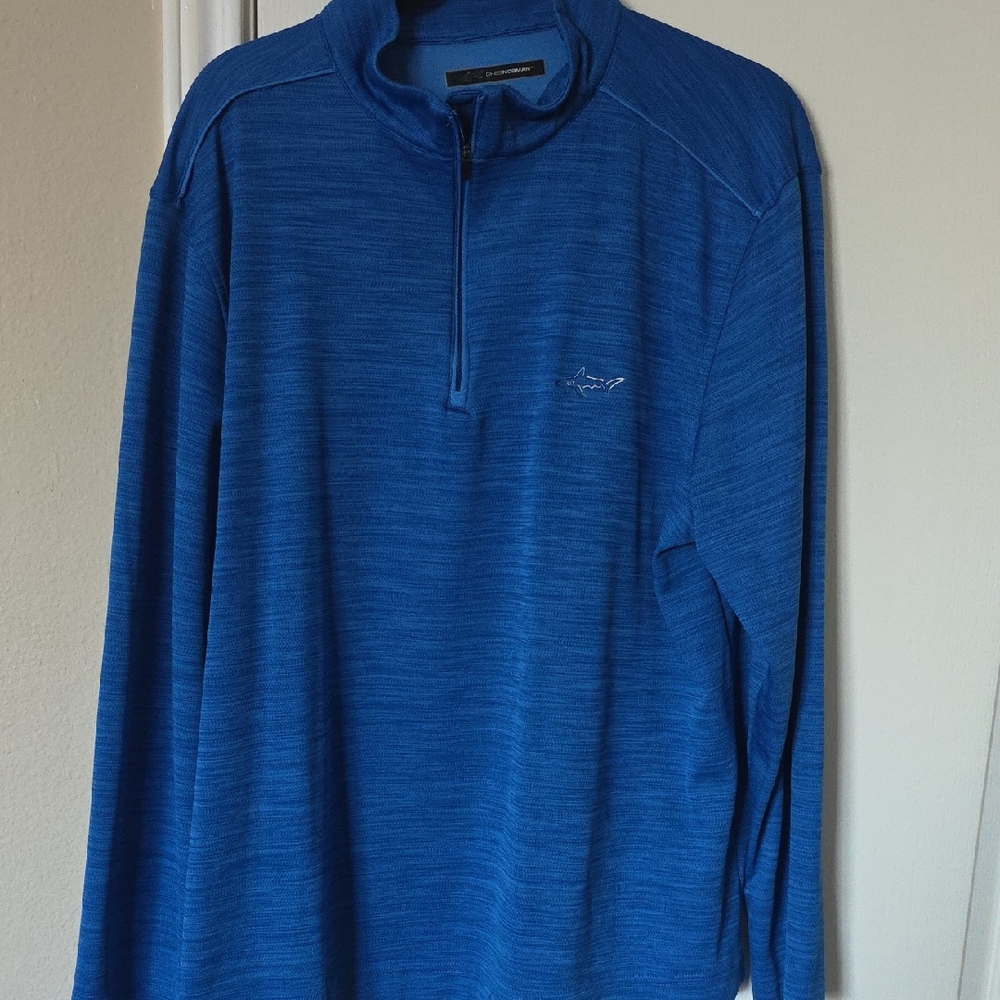 Greg Norman Collection Blue Zip Up Sweater